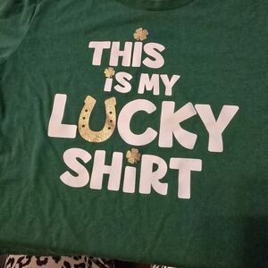 Kids Green 'Lucky Shirt' Short Sleeve Graphic Tee